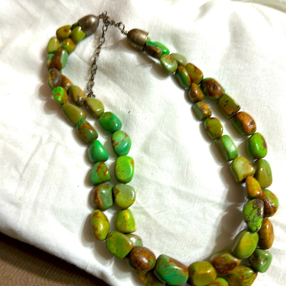 Sterling silver green king turquoise